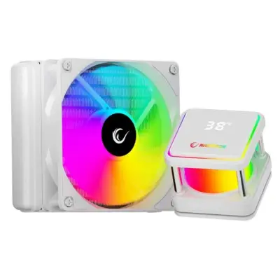 Rampage INFINITE V120 Chłodzenie wodne 120MM ARGB, miernik temperatury, białe