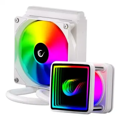 Rampage INFINITE V120 Chłodzenie wodne 120MM ARGB, miernik temperatury, białe