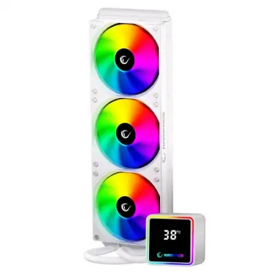 Rampage INFINITE V360 Chłodzenie wodne 360MM ARGB, miernik temperatury, białe