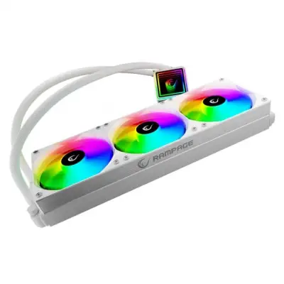 Rampage INFINITE V360 Chłodzenie wodne 360MM ARGB, miernik temperatury, białe